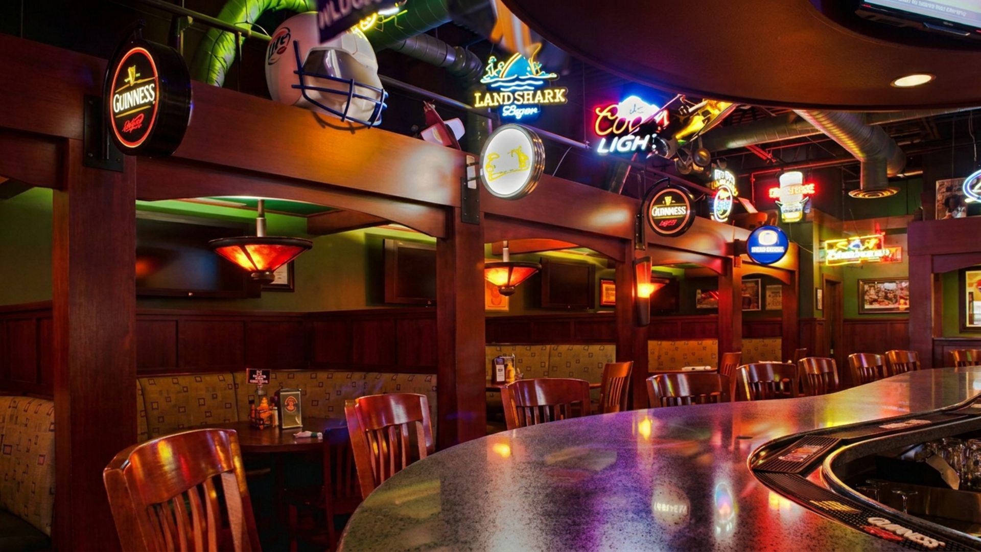 64 TVs, pool tables, and every game